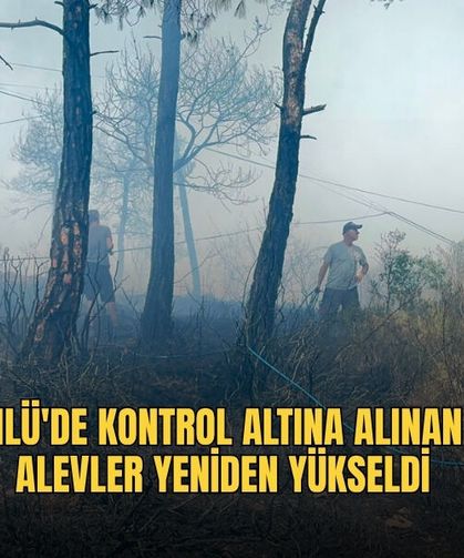 Yeşilüzümlü'de Kontrol Altına Alınan Noktada Alevler Yeniden Yükseldi