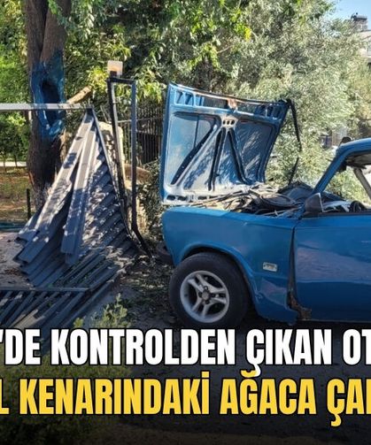 Fethiye'de Kontrolden Çıkan Otomobil Yol Kenarındaki Ağaca Çarptı