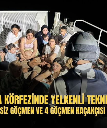 Gökova Körfezinde Yelkenli Tekne İçinde 64 Düzensiz Göçmen Ve 4 Göçmen Kaçakçısı Yakalandı