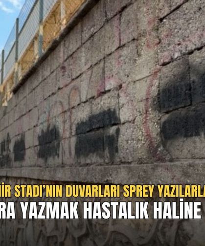 Fethiye Şehir Stadı’nın Duvarları Sprey Yazılarla Kirletildi