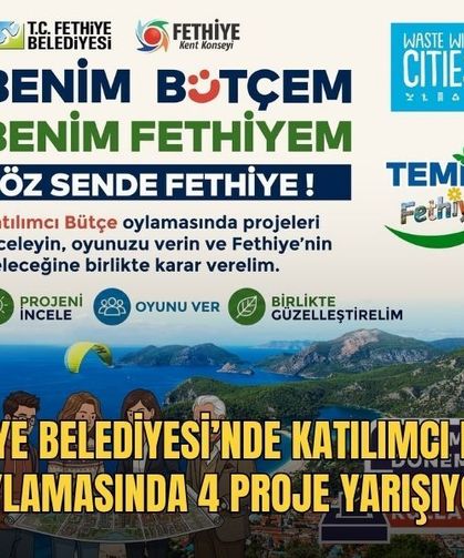 Fethiye Belediyesi’nde Katılımcı Bütçe Oylamasında 4 Proje Yarışıyor