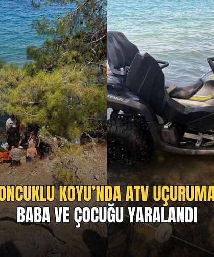 Fethiye’de Boncuklu Koyu’nda ATV Uçuruma Yuvarlandı; Baba Ve Çocuğu Yaralandı