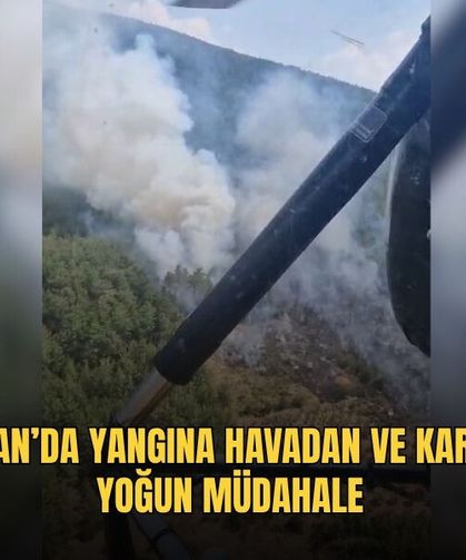 Yatağan’da Yangına Havadan Ve Karadan Yoğun Müdahale