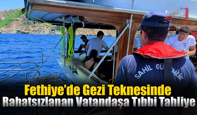 Gezi Teknesinde Rahatsızlanan Vatandaşa Tıbbi Tahliye