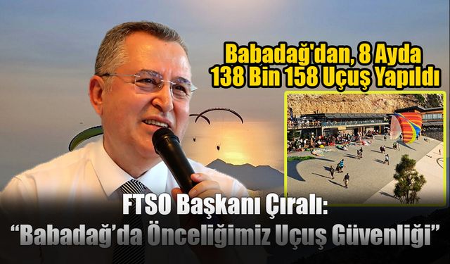 Babadağ'dan, 8 Ayda 138 Bin 158 Uçuş Yapıldı