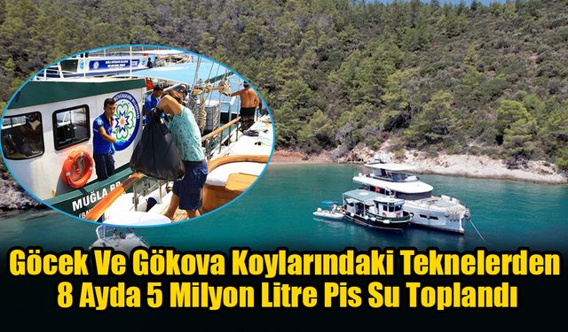 Göcek Ve Gökova Koylarındaki Teknelerden 8 Ayda 5 Milyon Litre Pis Su Toplandı