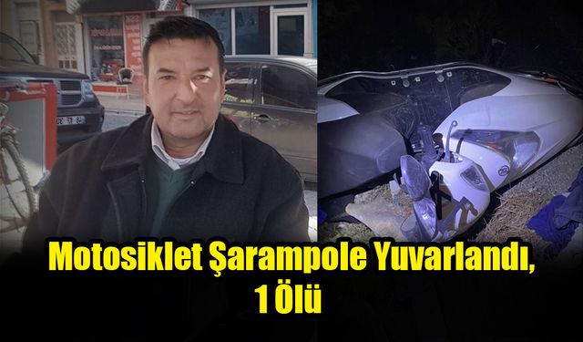 Motosiklet Şarampole Yuvarlandı, 1 Ölü