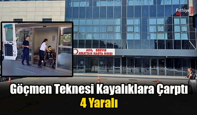 Göçmen Teknesi Kayalıklara Çarptı: 4 Yaralı