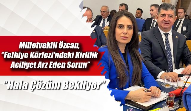 Milletvekili Özcan, ‘’Fethiye Körfezi'ndeki Kirlilik Aciliyet Arz Eden Sorun’’