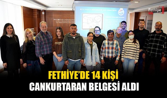 Fethiye’de 14 Kişi Cankurtaran Belgesi Aldı