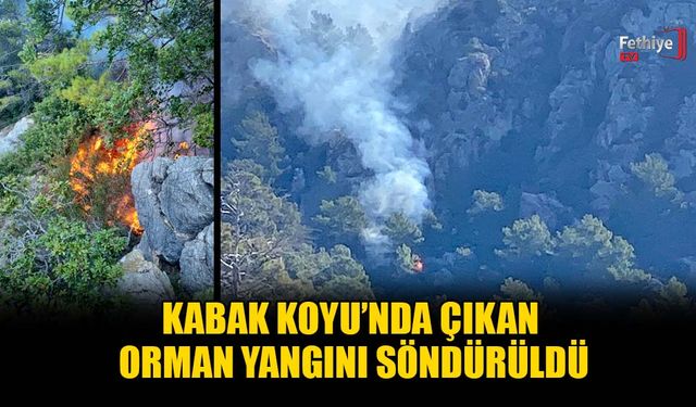 Kabak Koyu’nda Çıkan Orman Yangını Söndürüldü