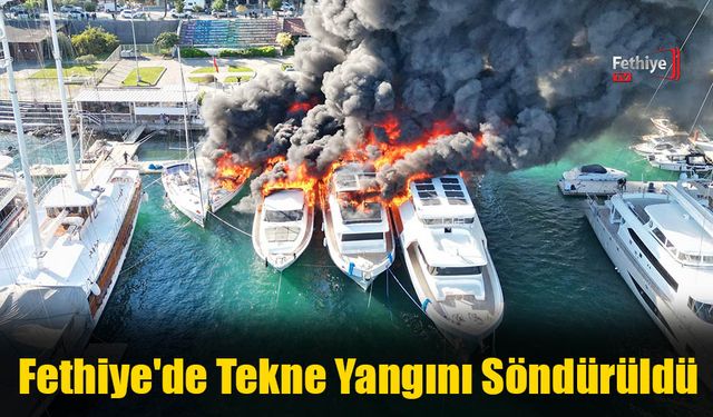 Fethiye'de Teknede Çıkan Yangın Söndürüldü