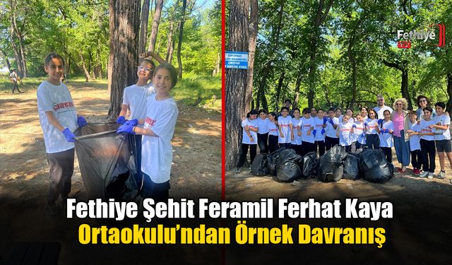Fethiye Şehit Feramil Ferhat Kaya Ortaokulu’ndan Örnek Davranış