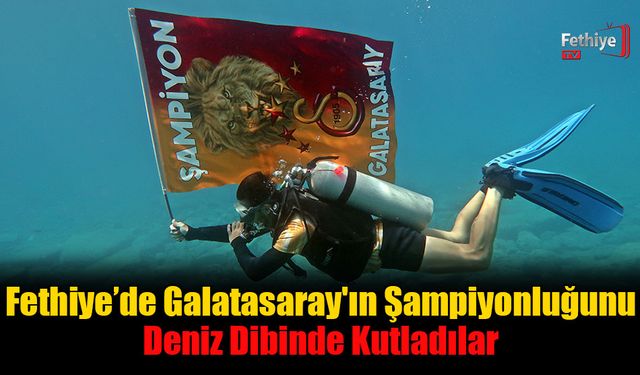 Fethiye’de Dalgıçlardan Deniz Altında Şampiyonluk Kutlaması
