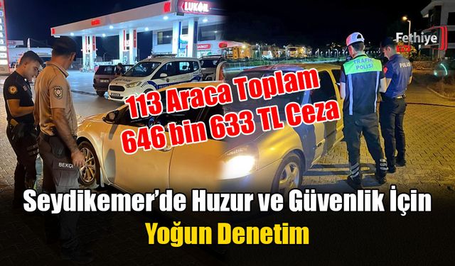Seydikemer’de Huzur ve Güvenlik İçin Yoğun Denetim