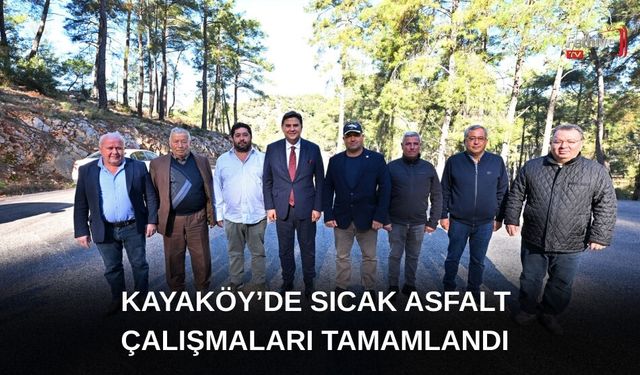 Kayaköy’de Sıcak Asfalt Çalışmaları Tamamlandı