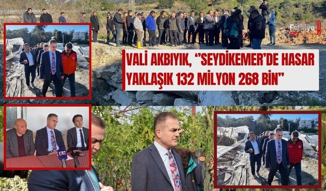 Vali Akbıyık, Seydikemer’de Selden Etkilenen Çiftçilerle Bir Araya Geldi