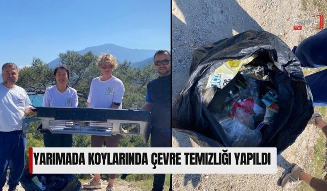 Yarımada Koylarında Çevre Temizliği Yapıldı