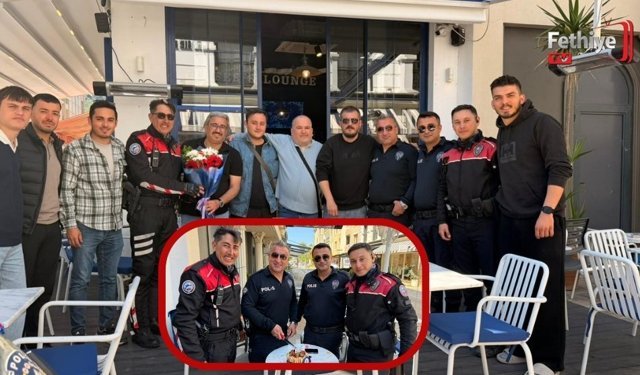 Fethiye’de Polis Haftası’na Sürpriz: İhbar Sandılar, Pasta ile Karşılaştılar