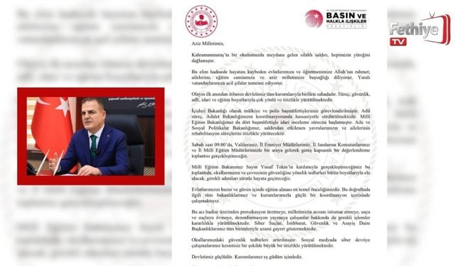 Muğla Valiliği'nden Okul Saldırısına İlişkin Açıklama