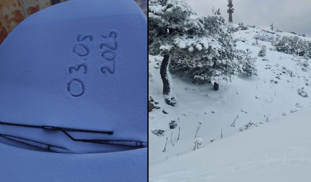 Mayıs Ayında Muğla'ya Kar Sürprizi: Göktepe Beyaza Büründü