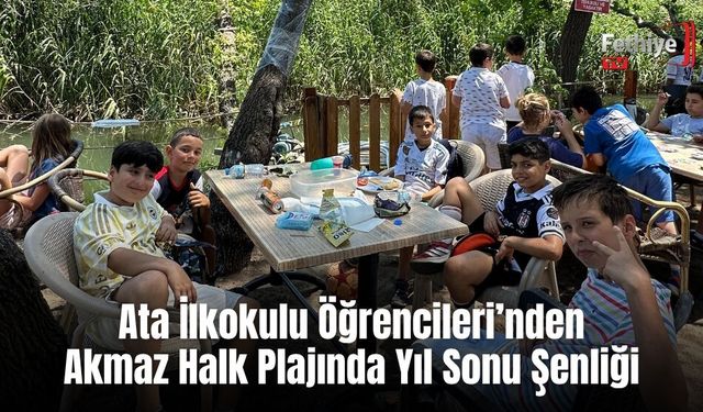 Ata İlkokulu Öğrencilerinden Akmaz Halk Plajında Yıl Sonu Şenliği