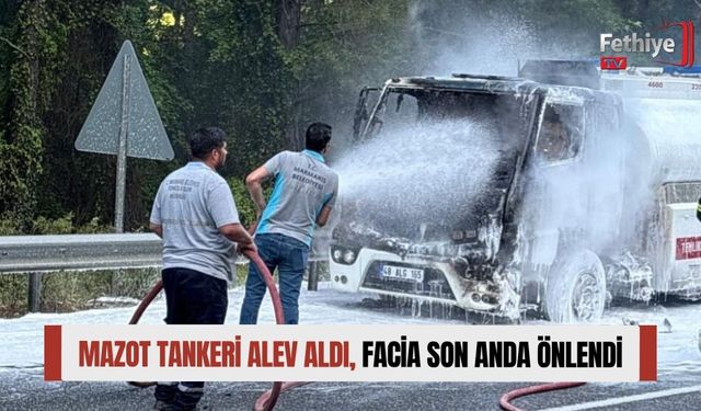 Mazot Tankeri Alev Aldı, Facia Son Anda Önlendi