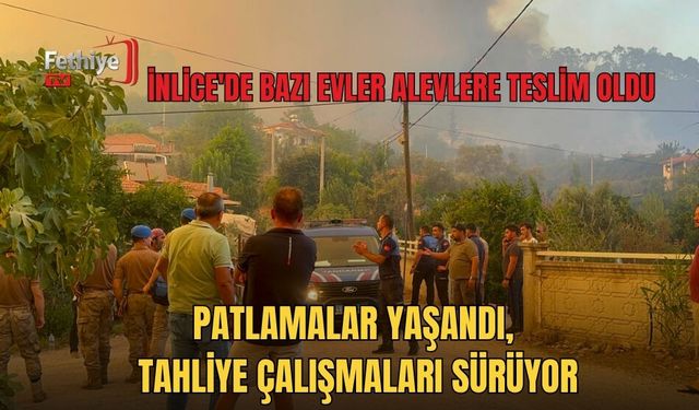 İnlice'de Bazı Evler Alevlere Teslim Oldu