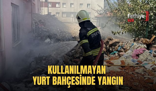 Kullanılmayan Yurt Bahçesinde Yangın