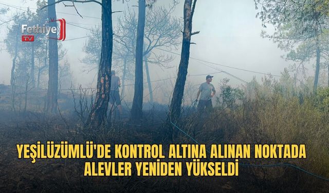 Yeşilüzümlü'de Kontrol Altına Alınan Noktada Alevler Yeniden Yükseldi
