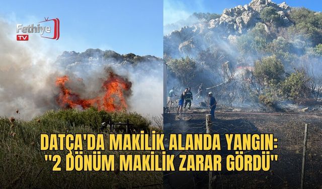 Datça'da Makilik Alanda Yangın: "2 Dönüm Makilik Zarar Gördü"