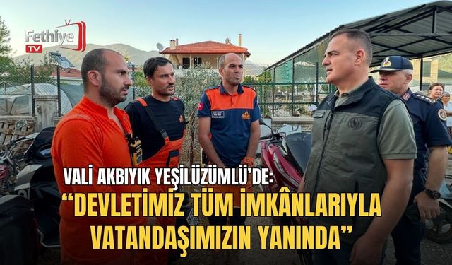 Vali Akbıyık Yeşilüzümlü’de: “Devletimiz Tüm İmkânlarıyla Vatandaşımızın Yanında”