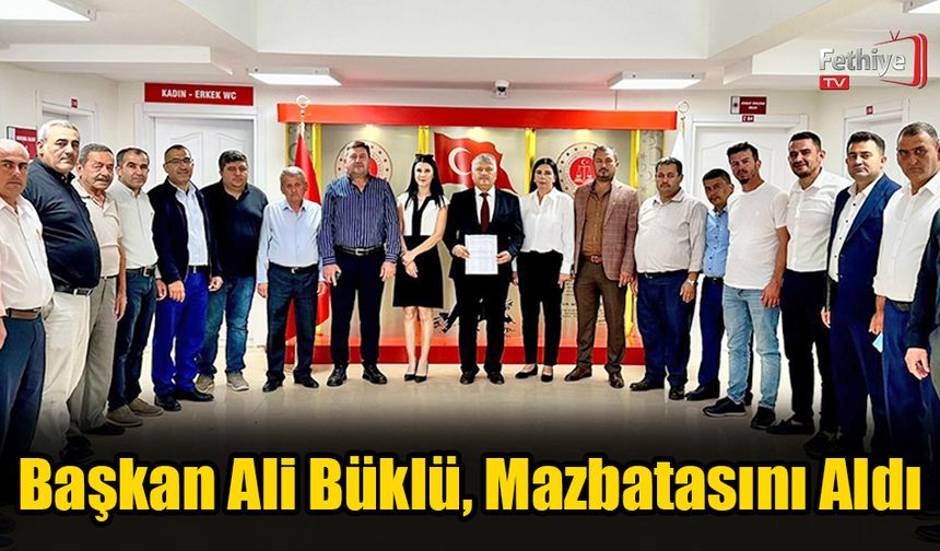 Başkan Ali Büklü, Mazbatasını Aldı