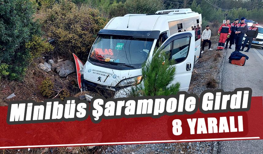 Minibüs Şarampole Girdi: 8 Yaralı