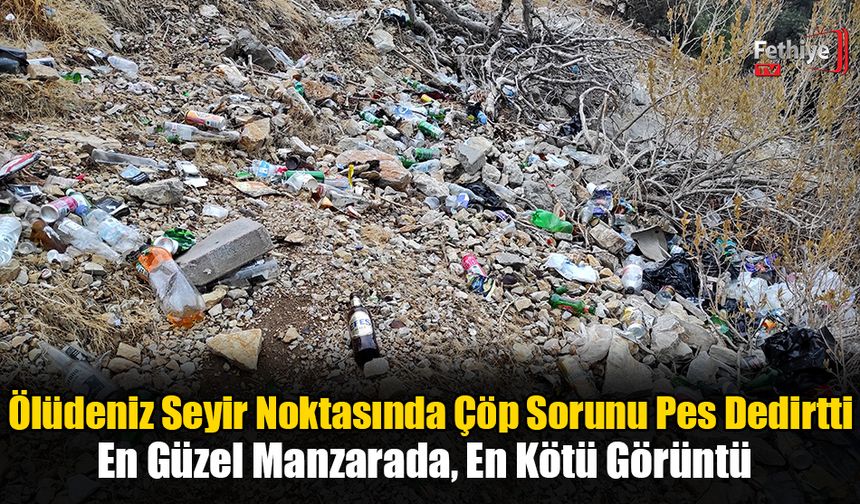 Ölüdeniz Seyir Noktasında Çöp Sorunu Pes Dedirtti