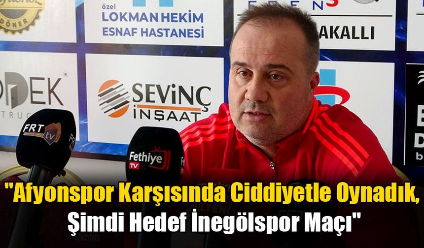 Dinçel; "İnegölspor Karşısında Kazanmak İstiyoruz"