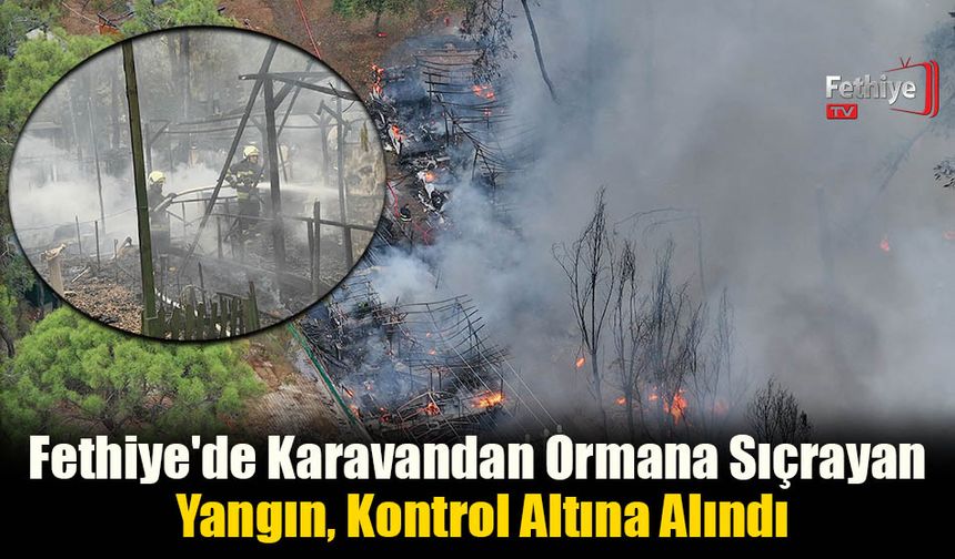 Fethiye'de Karavandan Ormana Sıçrayan Yangın, Kontrol Altına Alındı