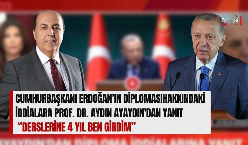 Cumhurbaşkanı Erdoğan’ın Diploması Hakkındaki İddialara Prof. Dr. Aydın Ayaydın'dan Yanıt ‘’Derslerine 4 Yıl Ben Girdim’