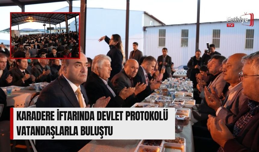 Karadere İftarında Devlet Protokolü Vatandaşlarla Buluştu