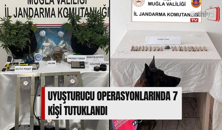 Uyuşturucu Operasyonlarında 7 Kişi Tutuklandı