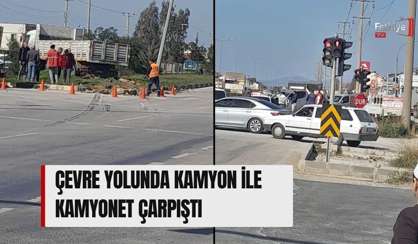 Çevre Yolunda Kamyon İle Kamyonet Çarpıştı