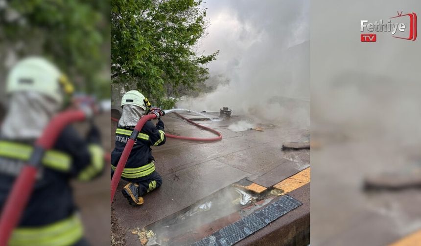 Ortaca’da İşletme Çatısında Yangın: Can Kaybı Yok