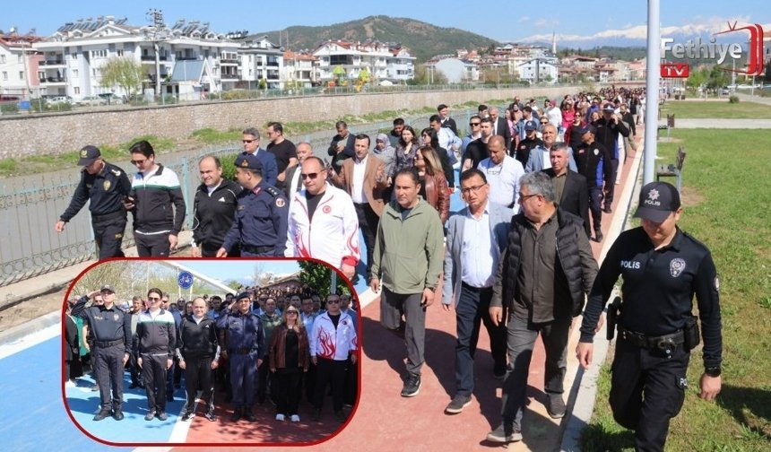 Seydikemer’de Dünya Sağlık Günü Farkındalık Yürüyüşü Düzenlendi