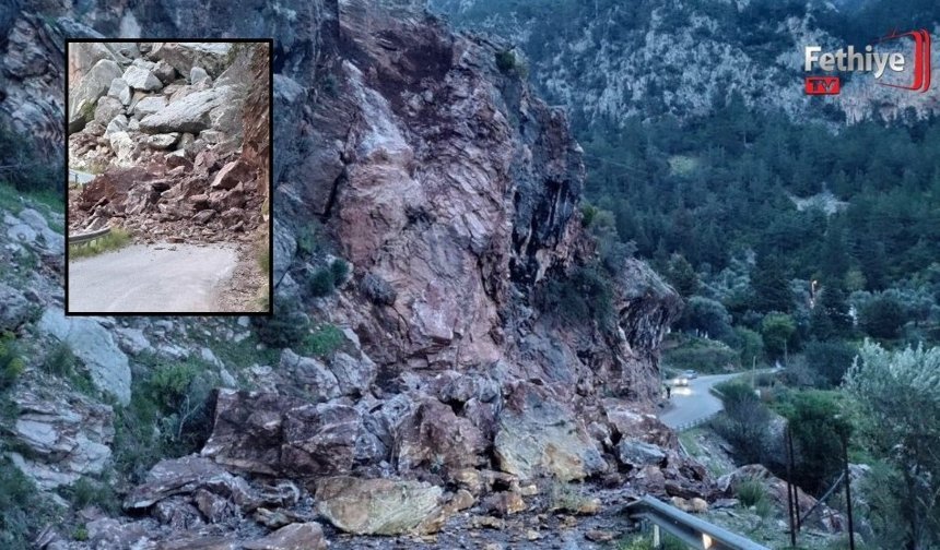 Fethiye’de Kaya Düşmesi: Faralya Yolu Ulaşıma Kapandı