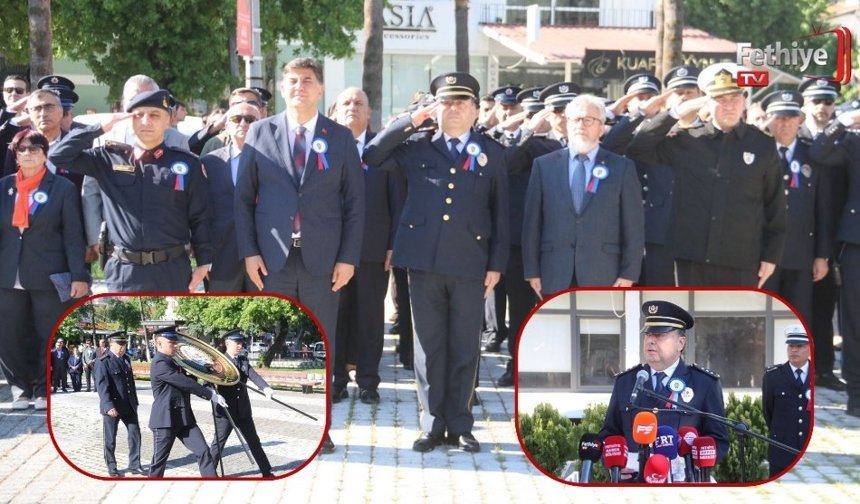 Fethiye'de Türk Polis Teşkilatının 181. Kuruluş Yıldönümü Törenle Kutlandı