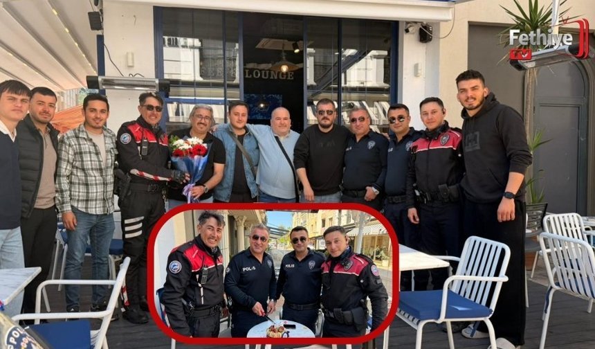Fethiye’de Polis Haftası’na Sürpriz: İhbar Sandılar, Pasta ile Karşılaştılar