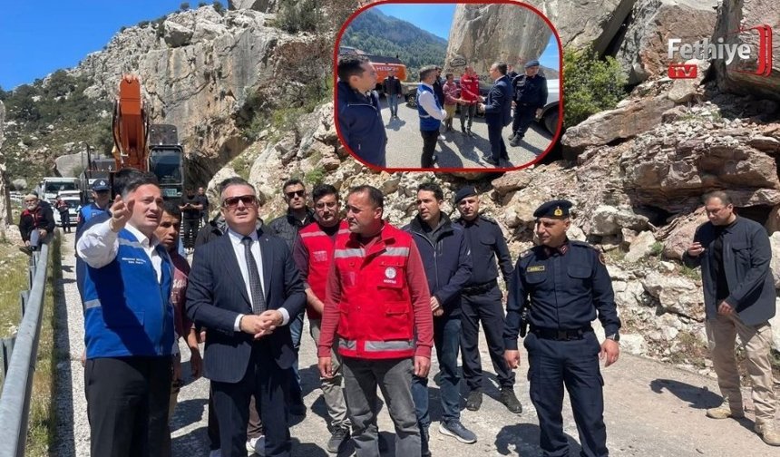 Kaymakam Akkaya, Faralya Yolunda Çalışmaları Yerinde İnceledi