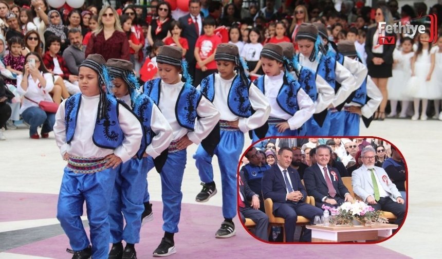 Fethiye’de Atatürk İlkokulu’nda Anlamlı 23 Nisan Kutlaması