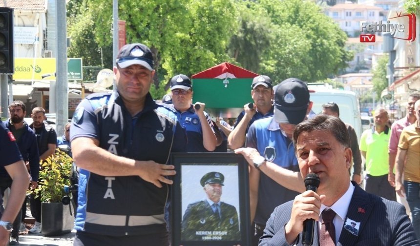 Fethiye’de Zabıta Personeli Kerem Ersoy’a Duygusal Veda