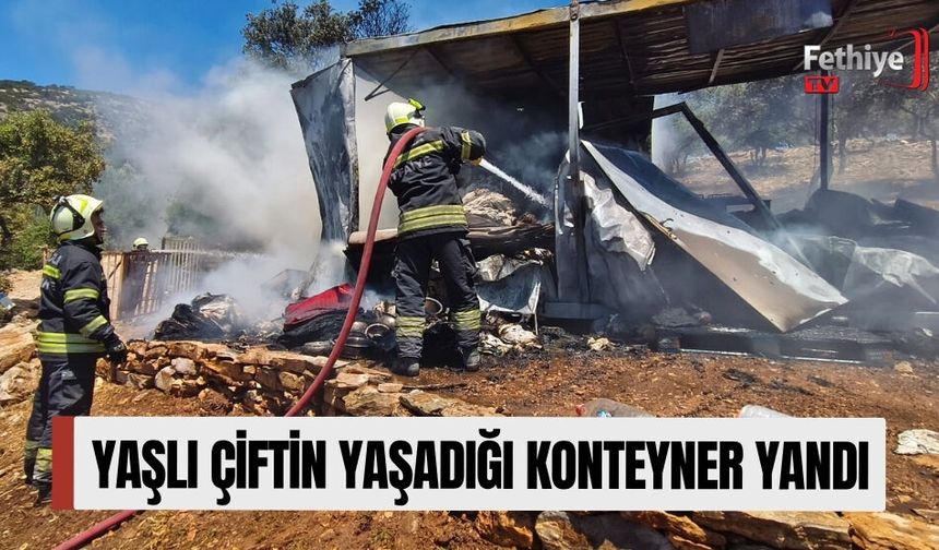 Yaşlı Çiftin Yaşadığı Konteyner Yandı